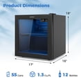 thumbnail image 3 of Costway Réfrigérateur de Boissons 1,3 Pi3 12 Bouteilles 55 Canettes Mini-Frigo pour Vin, 3 of 8