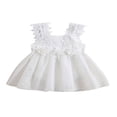 thumbnail image 1 of Infant Girls Romper Dress Lace Flower Sleeveless Mesh Tulle Jumpsuits, 1 of 8