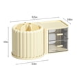 thumbnail image 3 of Dvkptbk Makeup Storage Rotating Makeup Organizer Countertop-Large Cosmetic Organizer Countertop-Bathroom Cosmetic Storage with Brush- Vanity Make up Organizer Caddy Storage & Organization, 3 of 7