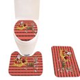 thumbnail image 1 of 3PCS Bath Rug Set Fashion Xmas Print Decorative Toilet Rug Toilet Lid Cover for Christmas, 1 of 8