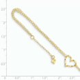 thumbnail image 2 of 14K Yellow Gold Double Strand Heart 9 With 1 Ext Anklet, 2 of 2