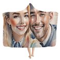 thumbnail image 4 of cpengpj Custom Photo Personalized Hooded Fleece Blanket, Soft Flannel Travel Wrap, L Size 200x150cm, 4 of 9