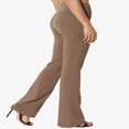 thumbnail image 4 of Women‘s PLUS Basic Foldover Waistband Comfy Stretch Cotton Boot Cut Lounge Yoga Pants, 4 of 7