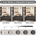 thumbnail image 4 of Luxurious Makeup Vanity Desk with 10 LED Lights - Versatile 3-Color Lighting, Adjustable Brightness, Vanity Set with 5 Drawers, 6 Open Shelves, 1 Cabinet, and Multiple Storage Options, 4 of 7