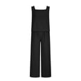thumbnail image 5 of zanvin Ensembles 2 Pcs pour Femmes, Ensemble Décontracté 2 Pcs pour Femmes en Lin avec Short, Haut Sans Manches, Veste, Haut/chemise Sans Manches à Col Ras du Cou, 5 of 5