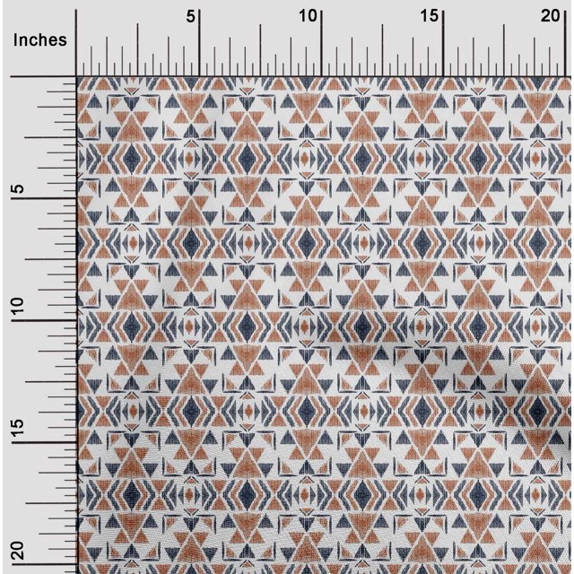 oneOone Viscose Jersey Fabric Triangle Ikat Print Fabric BTY 60 Inch Wide