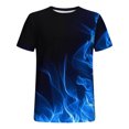 thumbnail image 5 of Qertyioot Hommes Imprimer Manches Courtes Col Rond T-shirt Casual Mode Manches Courtes Dégagement, 5 of 5