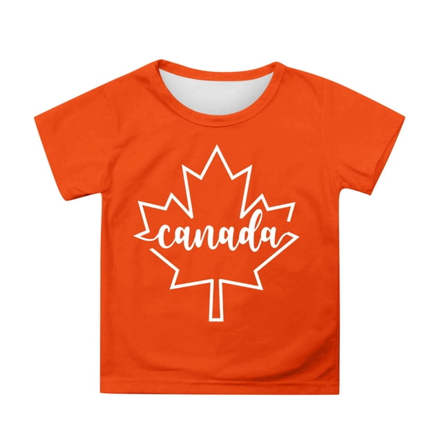 MEZZALL T-Shirt à Manches Courtes pour Filles, Col Rond d'Été, T-Shirts, Coupe Décontractée, Hauts Basiques, Orange, 8-9 Ans