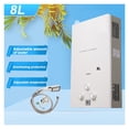 thumbnail image 5 of Chauffe-eau au Gaz Propane Sans Réservoir 8 L 16 KW GPL Chauffe-Eau Chaude Instantanée Affichage LED Extérieur Camping avec Pomme de Douche Trousse, 5 of 5