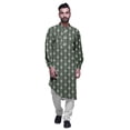 thumbnail image 2 of Atasi Kurta Décontractée Imprimée à Col Mandarin Chemise Ethnique Longue Kurta Asymétrique, 2 of 6