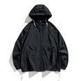 thumbnail image 1 of RXIRUCGD Ensemble de Protection Solaire pour Homme Veste Décontractée à Manches Longues avec Capuchon, Noir, Taille : 3TG, 1 of 6