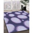 thumbnail image 3 of Ahgly Company Tapis Rond Lavable en Machine Intérieur Transitionnel Violet Pervenche Profond, 4 Pieds Rond, 3 of 7