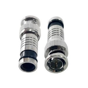 FiveStarCable Connecteurs Coaxial BNC Mâle RG59 Lot de 100 Pcs