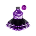 thumbnail image 3 of iiniim Robe Tutu de Ballet Scintillante pour Filles Enfants Tenue de Danse Moderne Jazz Latin Costume de Performance sur Scène avec Ensemble de Chouchous pour Cheveux Violet 16, 3 of 6