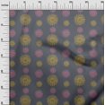 thumbnail image 2 of oneOone Cotton Cambric Fabric Spiral & Floral Block Print Fabric BTY 56 Inch Wide, 2 of 4