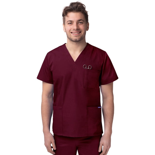 Sivvan Unisex V-Neck 3 Pocket Scrub Top (Available in 15 Colors)
