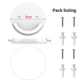 thumbnail image 3 of Hooks Wall Mount Shower Curtain Rod Holder 2 Pcs for Bathroom White Brackets for Shower Rod Not Included Durable and Stainless Finish, 3 of 8