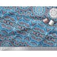 thumbnail image 2 of Soimoi Poly Georgette Fabric Mandala Kaleidoscope Printed Fabric 1 Yard 52 Inch Wide, 2 of 3