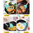 thumbnail image 3 of Bundlepro Pack of 2 Silicone Spatulas Turners, Non Stick Slotted and Solid Kitchen Utensils, 3 of 6