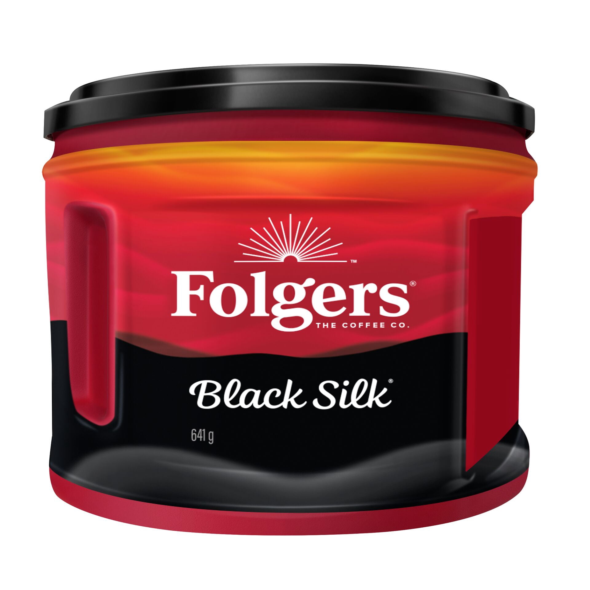 Café moulu Folgers Black Silk, torréfaction foncée 641g