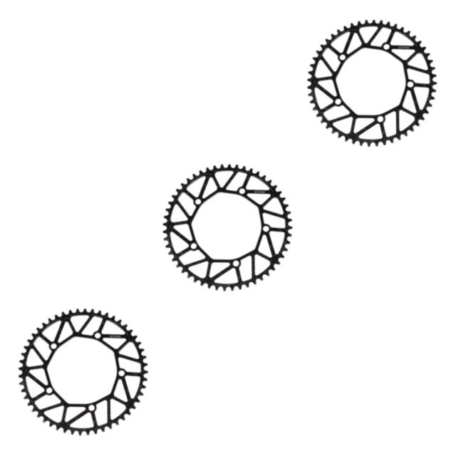 Redempat Chain Ring - Easy To Install Durable Wide Compatibility - Bike Crank Precise Fit Bicycles Crank 52T black 3Set