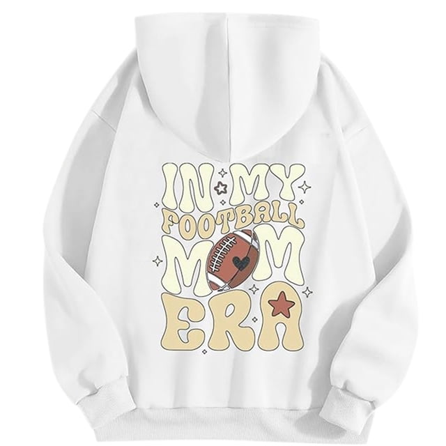 WEAIXIMIUNG Fall Sweatshirts for Women Plus Size Ladies' Autumn and Winter Fashionable Rugby Print Hooded Sweatshirt