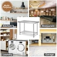 thumbnail image 4 of Gymax 30'' x 48'' Stainless Steel Food Prep & Work Table Commercial Kitchen Table Silver, 4 of 10