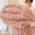 thumbnail image 4 of Meitianfacai Soft and Thick Double Layer Raschel Blanket A Must Have Warming Artifact in Winter Suitable for Beds Sofas and Other Scenes Providing The ultimatecomfort, Pink, 4 of 6