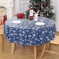 thumbnail image 2 of Nappe Ronde de Noël 83,86” Nappe Ronde Jetable de Noël Imperméable Cadeaux de Noël pour la Famille, 2 of 6