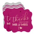 thumbnail image 3 of Inkdotpot Real Rose Gold Foil Thanks From The New Wedding Tags Favor Bracket Shape Hang Pack Of 100 Paper Tags, 3 of 7