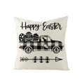 thumbnail image 3 of Volkmi 1 Piece Linen Easter Black and White Pattern Pillowcase 45*45cm 3, 3 of 6