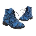 thumbnail image 5 of Bottes Hautes à Plateforme à Talons Hauts Épais pour Femmes à Manches, à Agencement de Couleurs de Fleurs d'Automne et d'Hiver, 5 of 5