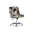 thumbnail image 3 of Linon Draper Wood Upholstered Office Chair in Black Cow Print, 3 of 18