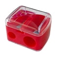thumbnail image 3 of Manual Pencil Sharpener, Dual Hole Plastic Pen Planer, Portable Leak-proof Design, Transparent Shavings Container for Home Use,Hot Weather,YISHFHP,Blue, 3 of 8