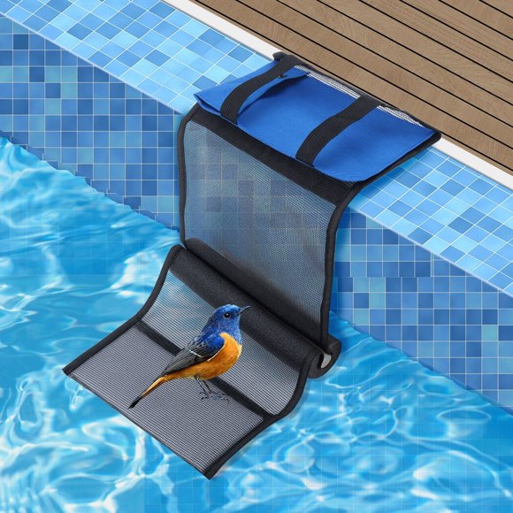 Small Animals Pool Escape Net Ramp, 41.3 x 9.8 Inches Drowning Critters Escaping Mesh Ramp Ladder, Swimming Pool Floating Animal Saver Rescue Tool