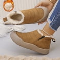 thumbnail image 4 of XIMIN Bottes d'Hiver pour Femmes Bottines de Neige Bottines Chaudes Doublées en Peluche à Enfiler Marche Randonnée Chaussures en Coton Espadrilles à Plateforme Extérieur Antidérapantes Botte Courte en Molleton, 4 of 8