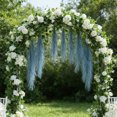 thumbnail image 4 of YoGold 10‑Piece Natural Pampas Grass – 16.9 Inch Faux Feather Reed Bouquet, Boho Home Decor for Vase (Blue), 4 of 6