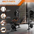 thumbnail image 2 of GIKPAL 6-in-1 Multi-Purpose Adjustable Weight Bench Workout Bench Set with Barbel Rack and Leg Developer for Home Gym Full Body Function Strength Training(excluding Barbell and Weight Plate), 2 of 7
