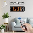 thumbnail image 3 of Large display digital clock with time, date and temperature week, 3 of 5