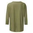 thumbnail image 4 of Timegard Hauts pour Femmes Été Col Rond Manches 3/4 T-Shirts Basiques Confortables Couleur Unie Blouses Décontractées Amples, 4 of 5