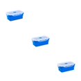 thumbnail image 2 of serony Boîte à Lunch Micro-Ondes Compacte et Pratique pour un Rangement Facile et Pratique à Transporter Pliable Est Pratique pour le Rangement Bleu Profond 1200ml 3Ensemble, 2 of 6