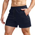 thumbnail image 1 of Men's Running Shorts with Zipper Pockets Gym Athletic Workout 5" Shorts for Men, 1 of 5