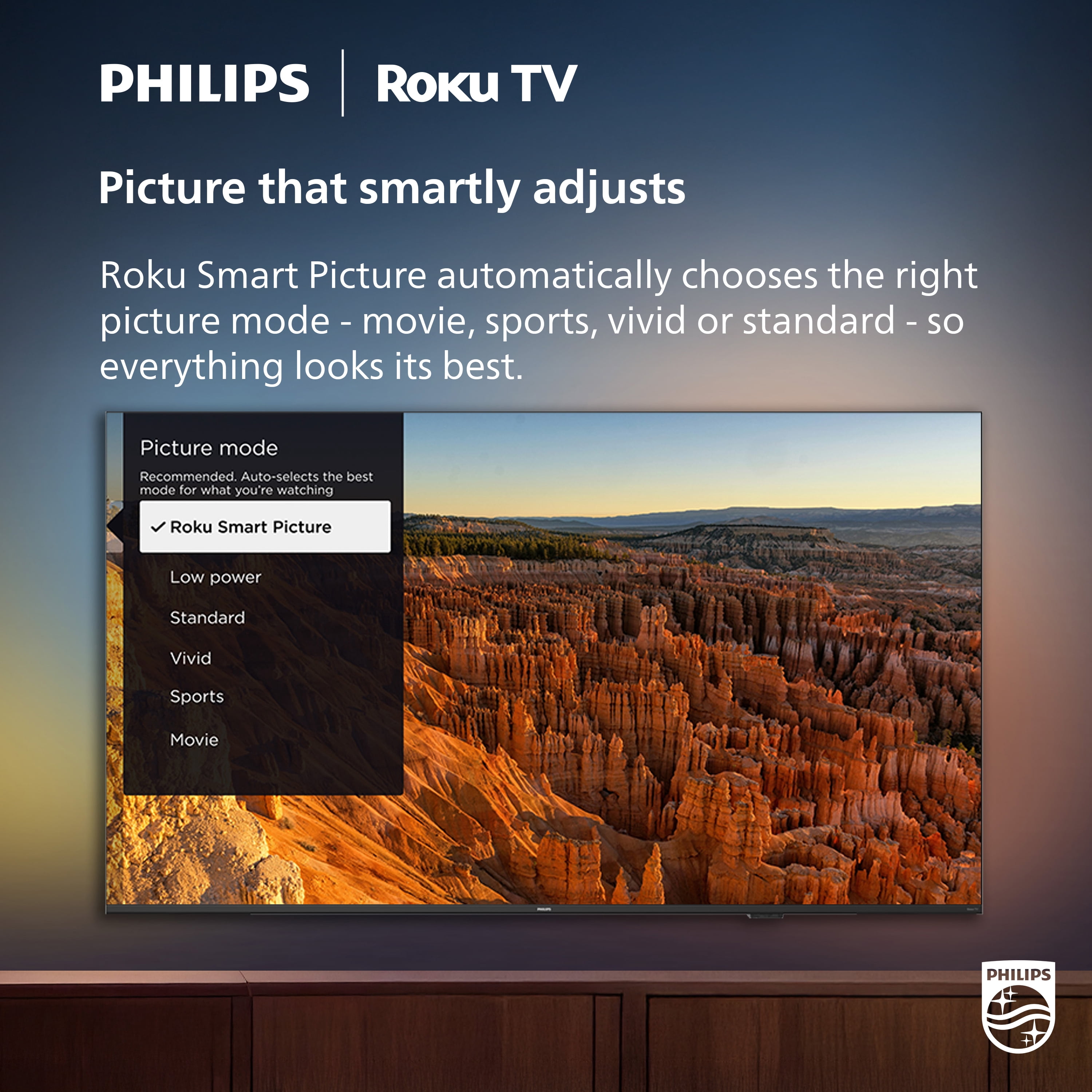 Philips 50" 4K UHD QLED, 7676 Series QLED TV, 50PQL7676/F6