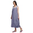 thumbnail image 4 of Moomaya Womens Lace Border Sleepwear For Ladies Button Placket Nightdress, 4 of 5
