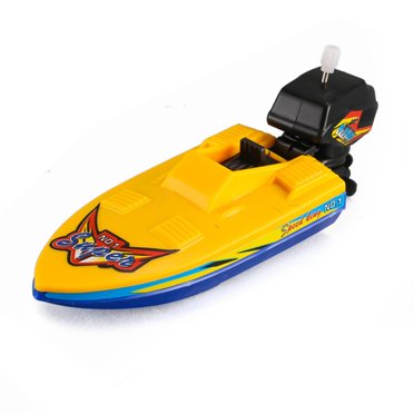 AMERTEER 2Pcs Wind-up Boat Bath Toy  Bathtub Pull and Go Yacht Water Toy Sailing Ship Sailboat Tub Toy Random
