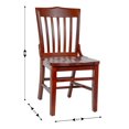 thumbnail image 2 of HERCULES Series School House Back Mahogany Wood Restaurant Chair, 2 of 9