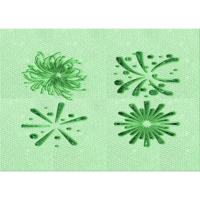 Ahgly Company Machine Washable Indoor Rectangle Transitional Light Green Area Rugs, 8' x 12'