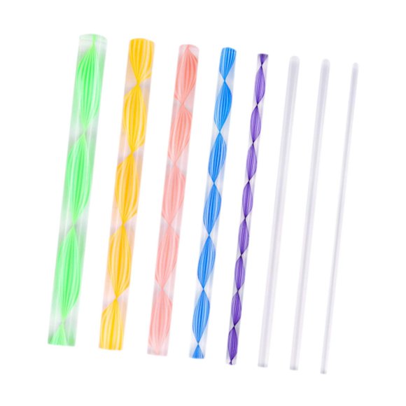 KLKCMS Tiges Acryliques Outils en Argile Tiges de Plexiglas Bâtons de Peinture à Pois mandala Torsadé Coloré
