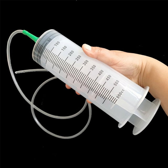 Oil Suction Vacuum Syringe Pistol Pump Extractors Gear 100/300/550ml+1M