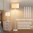 thumbnail image 3 of Susuzi Lampe sur Pied Blanche pour Chambre et Salon, Lampes Traditionnelles à Intensité Réglable - Ampoule Incluse, 3 of 6